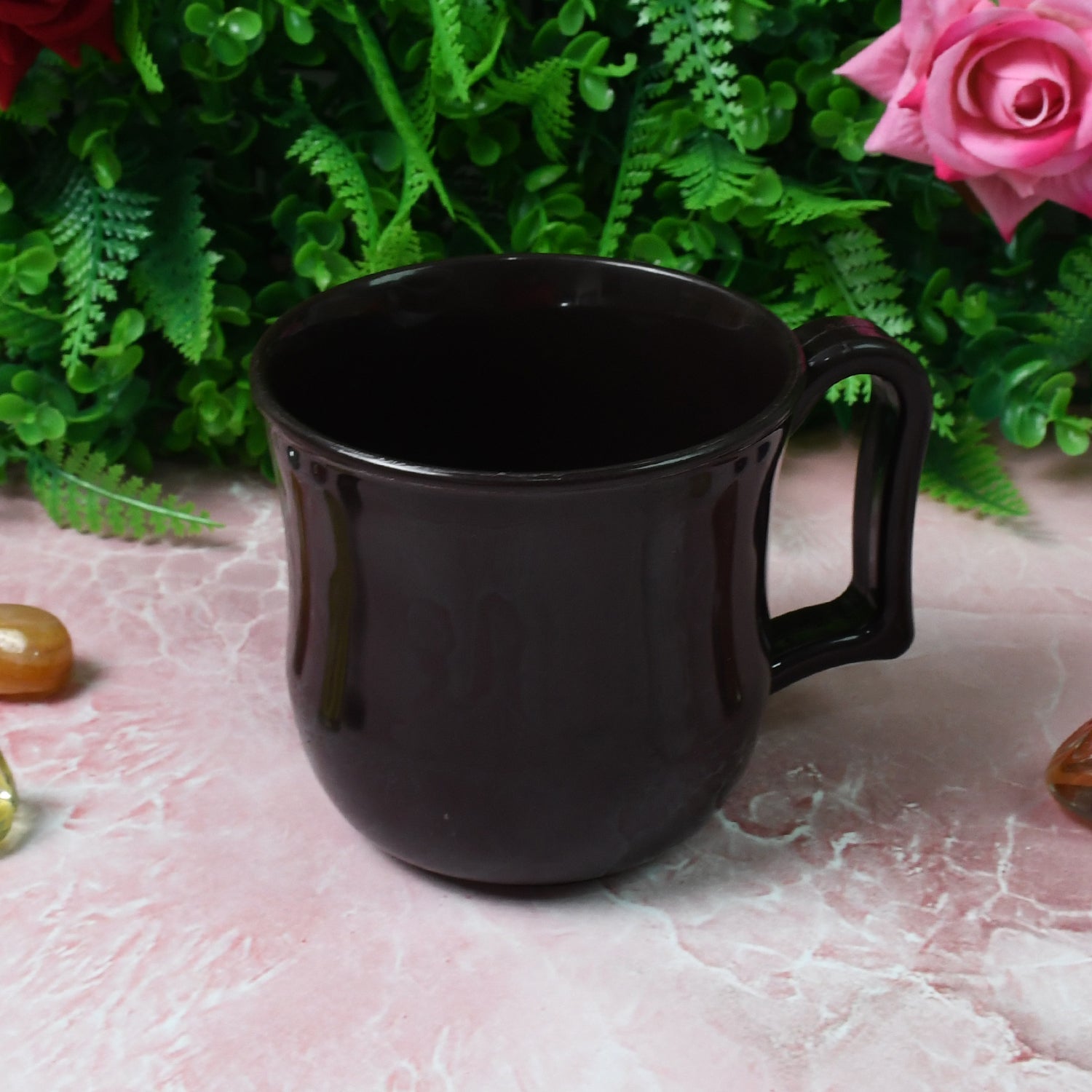 Premium Plastic Coffee / Tea Cups / Mug with Handle (1 Pc / With Color Box / Black) Premium Plastic Coffee / Tea Cups / Mug with Handle (1 Pc / With Color Box / Black)
